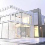 vue 3D projet immobilier extension avec piscine